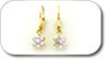 Diamond CZ Lever Back Earrings