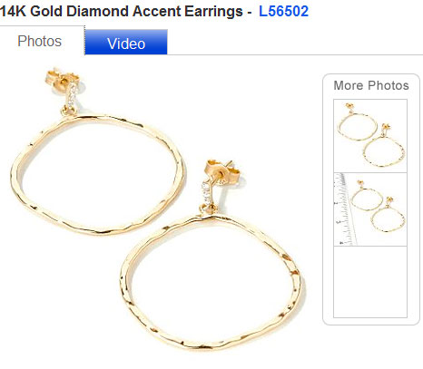 Natural Diamond Hoop Earrings 14K Yellow Gold SHOP NBC  