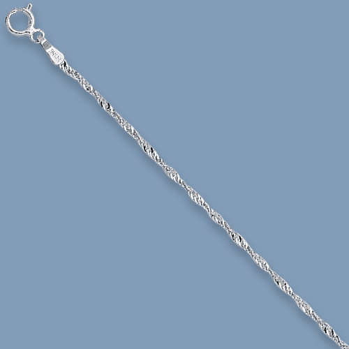 ... Sparkle Singapore Chain Ankle Bracelet Anklet Real 14K White Gold