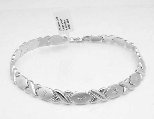 ... anklet bracelet 10k white gold a real charmer this fabulous 10k white ... anklet bracelet 10k white gold a real charmer this fabulous 10k white