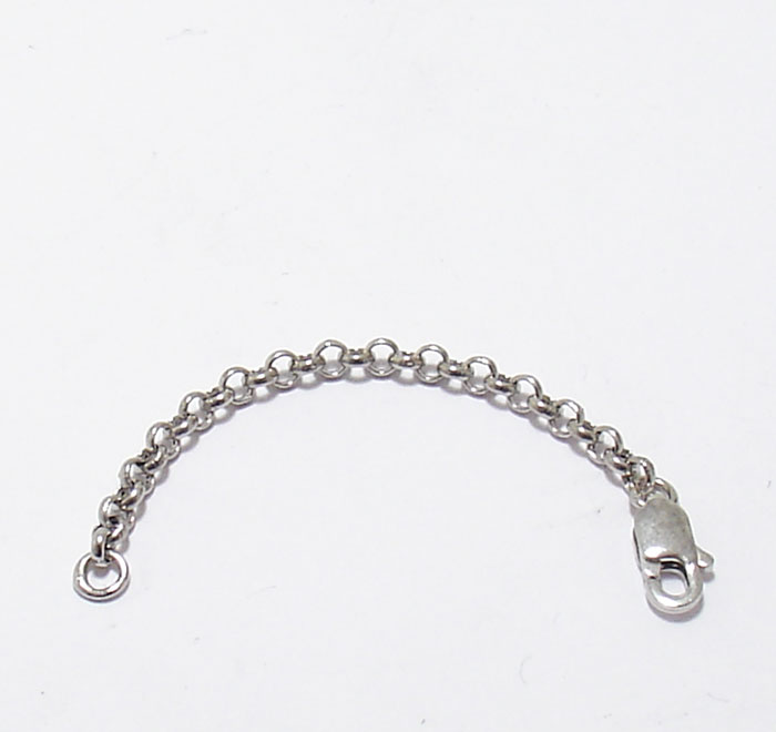 ... Chain Necklace Extender for Pendant Charm REAL 14K White Gold 2.4mm