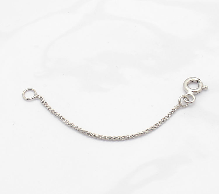 ... Spiga Chain Necklace Extender for Pendant Charm REAL 14K White Gold