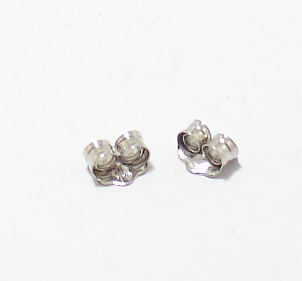 NEW 14k Solid White Gold Heavy Duty Large Earring Backs  