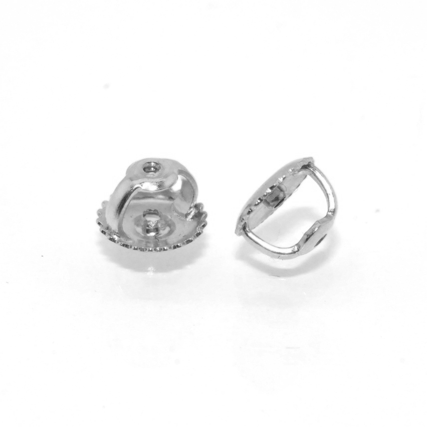 Details about 14K White Gold Screw On Off Earring Backs Backings Nuts ...