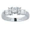 Platinum Setting with Baguette Diamond Accents (5/8 ct. tw.)