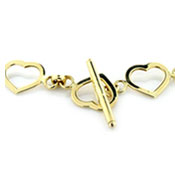 Tiffany Style Heart Links Necklace