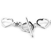 Tiffany Style Heart Links Necklace