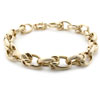 Ribbed Oval Link Bracelet