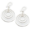 Sterling Silver Diamond Cut Drop Earrings
