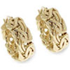 Yellow Gold Byzantine Hoop Earrings