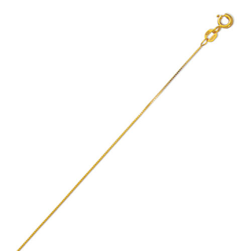 Baby Box Chain Necklace 10K Yellow Gold 16 18 20  