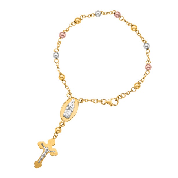 14k rose gold rosary