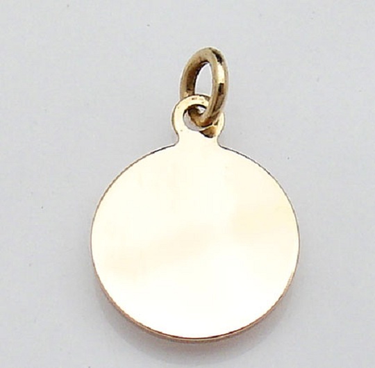 Engravable Round Disc Charm Pendant 14k Yellow Gold - Yellow Gold Charms Pendants Engravable Round Disc Charm Pendant 14k Yellow Gold - Yellow Gold Charms Pendants