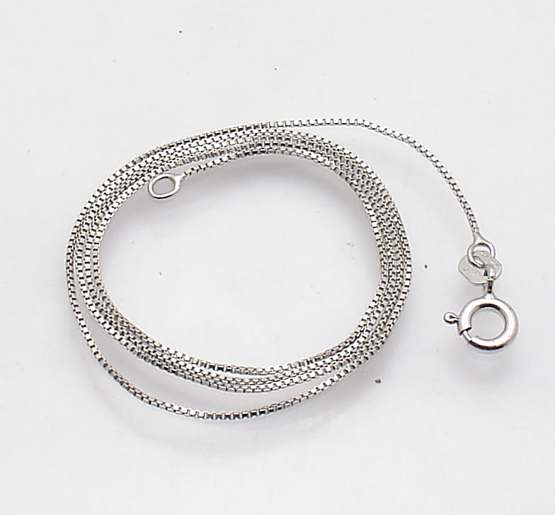 0.7mm AntiTarnish Solid Italian Box Chain Necklace REAL 925 Sterling