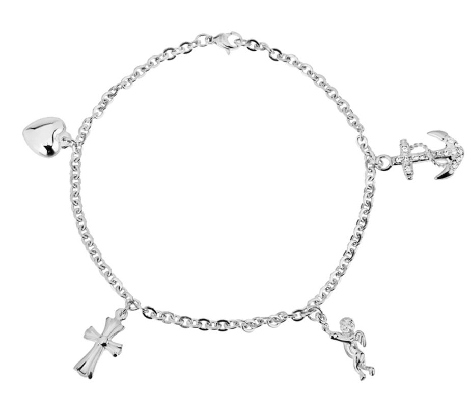 Inspirational Hope Faith Charity Ankle Bracelet Anklet Stainless Steel